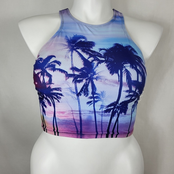 WHITE VEST WITH BLACK PALM TREE PRINT - KAOÂ